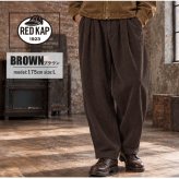 REDKAP レッドキャップ コーデュロイパンツ メンズ RDK-2604 2タック ワイドパンツ テーパード バルーンパンツ 太畝 8WEL YKK ワンウォッシュ スラックス ワーク ストリート カジュアル ファッション M L XL 2026FW Karlas