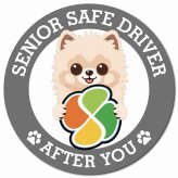 カーサイン 高齢者マーク SENIOR SAFE DRIVER ポメ柴 マグネット 強力 直径13cm 肉球 日本製 車 ステッカー