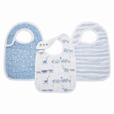 スタイ ビブ 3枚セット 出産祝い aden+anais エイデンアンドアネイ ライジングスター よだれかけ スナップビブ コットン100% ダブルガーゼ3層 大きめ 洗える 離乳食 お食事エプロン ベビー 新生児 サイズ調整 内祝い 出産内祝い 男の子 ギフト 双子 2人目 きょうだい