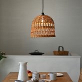 照明 ライト ランプシェード ペンダントランプ ペンダント 藤製 天井 インテリア 器具 吊り下げ リビング おしゃれ リゾート ナチュラル