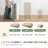ソファ 座椅子 圧縮 2人掛け セット オットマンセット ー 二人 2P Parrot パロット 圧縮梱包 コーデュロイ生地 脚なし 滑り止め ゆったり 高密度 ローバック 組立て不要 幅140 リビング コンパクト