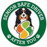 カーサイン 高齢者マーク SENIOR SAFE DRIVER バーニードゥードル マグネット 強力 直径13cm 肉球 日本製 車 ステッカー