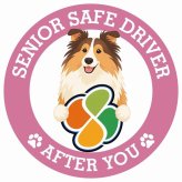 カーサイン 高齢者マーク SENIOR SAFE DRIVER ラフコリー ステッカー シール 直径13cm 肉球 日本製 車