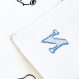 スヌーピー ミニタオル アイコン(N) イニシャル アイボリー ハンカチ SNOOPY