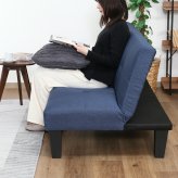 ソファーベッド スミス2 BK【大型】 ブラック・ブルー 2色展開 ソファベッド 省スペース おしゃれ シンプル 新生活 家具 インテリア 不二貿易