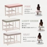 ブークレ ベンチシューズラックW60 ONES0252 ベンチラック 収納ベンチ 玄関収納 韓国スタイル ポップ 角型 スチール かわいい 新生活