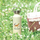 レオパ かわいい 取っ手付きマグボトル おしゃれ 290ml 保温 保冷 ステンレス マグボトル 取っ手付き 真空 断熱 二重構造 ボトル タンブラー 水筒 マイボトル オリジナル レオパードゲッコー ヒョウモントカゲモドキ トカゲ ペット 動物 アニマル