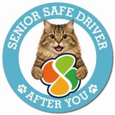 カーサイン 高齢者マーク SENIOR SAFE DRIVER サイベリアン マグネット 強力 直径13cm 肉球 日本製 車 ステッカー