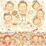 結婚式のプレゼントに、気持ちが伝わる似顔絵をお届けします。 プレゼント 似顔絵 結婚祝い 名入れ 手描き ギフト 贈り物 結婚式 お祝い サンクスボード 披露宴 感謝 大人数 友達 新郎新婦 職場 同僚 修正無料 下書き確認 名入れ 実績多数 一生もの 宝物 そっくり サンクスボード 新郎新婦ギフト 婚礼 入籍 宝物 古希祝い 卒寿祝い ブライダルギフト カラフル 還暦祝い ハロウィン キレイ