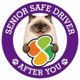 カーサイン 高齢者マーク SENIOR SAFE DRIVER ヒマラヤン ステッカー シール 直径13cm 肉球 日本製 車