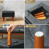 オットマン スツール 1人掛け 足置き 一人掛け 椅子 合皮 レザー コンパクト ヴィンテージ アンティーク ブラック リビング カフェ 北欧 おしゃれ 新生活