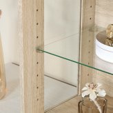 コレクションボックス(前・側板ガラス) オーク オーク・オークホワイト 2色展開 収納ラック オープンラック シェルフ 整理棚 収納家具 おしゃれ シンプル 新生活 インテリア 不二貿易