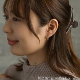 ピアス フープ つけっぱなし リング わっか 大ぶり アレルギー対応 ステンレス 幅2.0mm × 内径 16mm 20mm 中折れ 大人 上品 通勤 オフィス シンプル