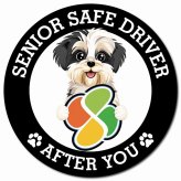 カーサイン 高齢者マーク SENIOR SAFE DRIVER マルックス マグネット 強力 直径13cm 肉球 日本製 車 ステッカー