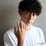 シルバー925 フェザーリング ワイド ターコイズ 指輪 メンズ 羽根 幅広 オーバル 存在感 立体的 繊細なディテール 青 アクセサリー ネイティブ アメカジ バイカー カジュアル 大人 おしゃれ こだわりの作り 金属アレルギー対応