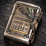 ZIPPO ライター ハーレー ダビッドソン ジッポ アンティークシルバー＆ゴールド 金銀 古美仕上げ 3面メタル イーグル 日本国内限定モデル かっこいい ギフト ジッポー