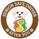 カーサイン 高齢者マーク SENIOR SAFE DRIVER マルーキー マグネット 強力 直径13cm 肉球 日本製 車 ステッカー