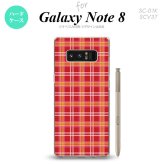 【SC01K】【スマホケース/スマホカバー】【ギャラクシー ノート8】SC01K スマホケース Galaxy Note8 SC-01K カバー ギャラクシー ノート8 チェックB 赤 nk-sc01k-432【メール便送料無料】