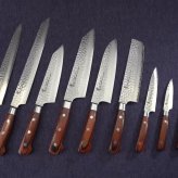 堺孝行 33層槌目ダマスカス洋包丁  剣型牛刀190mm【在庫アリ】【即納可】