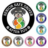 カーサイン 高齢者マーク SENIOR SAFE DRIVER シュナプー マグネット 強力 直径13cm 肉球 日本製 車 ステッカー