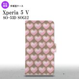 Xperia 5V Xperia 5V 手帳型スマホケース カバー ハート 茶 2023年 10月発売 nk-004s-xp55-dr176