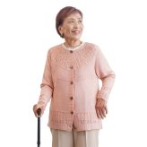シニアファッション レディース 80代 70代 60代 90代 秋冬 あったか [装生] 日本製 乾燥機対応 透かし編み ニット カーディガン おばあちゃん 服 誕生日 プレゼント 婦人服 女性 ハイミセス ミセス 祖母 お年寄り 老人 高齢者（csf-ft7-yi0115）
