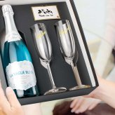 ラ ヴァーグ ブルー 名入れ La Vague Bleue お酒 青 シャンパン 750ml ワイン スパークリングワイン 750 ボトル 名前入り プレゼント ギフト 面白い センス 定年退職 還暦祝い 退職祝い 男性 女性 お祝い 古希 喜寿 傘寿 米寿 卒寿 白寿 百寿 敬老の日