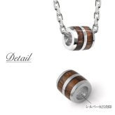 ハワイアンジュエリー コアウッド ペンダントトップ バレル シルバーライン Sサイズ ロジウムコーティング シンプル シルバー925 ネックレス チェーン別売 ペンダントヘッド メンズ レディース 誕生日 プレゼント ハロウィン 【品番：SWP1005】