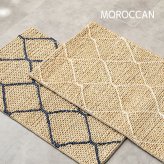 ジュートマット トロン モロッカン 約60×90cm 黄麻 手織り ハンドメイド インテリアマット インド製
