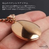 ステンレス ロケットネックレス HIPHOP 喜平チェーンネックレス ロケットペンダント マリアネックレス 写真 記念 思い出 50cm 60cm ピンク 6面カット 聖母 メンズ 男性 金属アレルギー対応