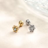 ピアス レディース サージカルステンレス 316L 片耳用 フラワーモチーフ 花 シルバーカラー ゴールドカラー シアーズ