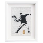 アートフレーム バンクシー レットゼムイートフィッシュ Sサイズ BK-01603  Banksy 絵画 絵 ストリート 壁画 ステンシルアート
