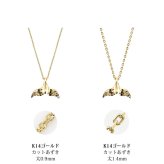 ゴールド ネックレス ハワイアンジュエリー ネックレス ホエールテール ゴールド ペアネックレス 2本セット Sサイズ 刻印 無料 誕生石入れ可 14K K14ゴールド 14k k14カットあずきチェーン太0.9mm 2本セット カップル 夫婦 プレゼント ハロウィン 【品番：CG-GP114P-CH123】