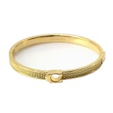 コーチ バングル レディース ブランド COACH シグネチャー C テクスチャード ブレスレット 581277GLD710 ゴールド アクセサリー
