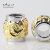 ハワイアンジュエリー ネックレス シルバー バレル シルバー ネックレス バレル 2トーン イエローコーティング シンプル シルバー925 ギフトラッピング可能 チェーン 長さ選べる メンズ レディース プレゼント ハロウィン 【品番：CG-SP3211】