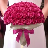 【ローズピンク】「サヴォンローズ」 花束 ブーケ バラの花束 薔薇の花束 花ギフト フラワーギフト フラワーボックス プロポーズ サプライズ ソープフラワー シャボンフラワー 石鹸フラワー 石鹸の花 石鹸のバラ 枯れない花 インテリア 母の日 父の日 敬老の日 クリスマス バレンタイン ホワイトデー 誕生日 入学 卒業 就職 結婚祝い 結婚記念日 退職祝い 記念日 