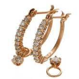 ダイヤモンドピアス レディース 0.3ct K10 ピンクゴールド ダイヤピアス ハーフエタニティ フープピアス 小ぶり シンプル 上品 華奢 記念日 ギフト プレゼント