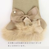 手袋 レディース かわいい おしゃれ 暖かい 冬 防寒 あったか スマホ対応 リボン サテン ファー グローブ プレゼント【LALUICE ラルイス】