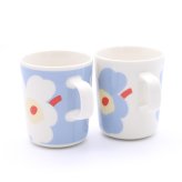 マリメッコ ユフラ ウニッコ マグカップ 250ml ペア ホワイト/ライトブルー/オレンジレッド marimekko UNIKKO JUHLA マグ 食器 ギフト 耐熱 電子レンジ対応 結婚祝い プレゼント 贈り物 ギフトセット 食器セット