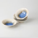 青水彩輪二重　平鉢揃 磁器 美濃焼 やきものの里から、暮らしを贈ります。　ギフト 食器 セット テーブルウェア