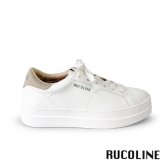 ルコライン スニーカー ルコライン 靴 RUCO LINE RUCO-002GO CALF PU LUX ホワイト 白 / かかと ゴールド 合皮 無地 ローカット ファスナー無し ルコライン レディース シューズ RUCO LINE ルコラインスニーカー フラットソール 新作 取扱店 京都 母の日