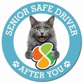 カーサイン 高齢者マーク SENIOR SAFE DRIVER ネベロング マグネット 強力 直径13cm 肉球 日本製 車 ステッカー