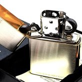 ZIPPO ライター シルバーサテン ゴールドアクセント ジッポ ロゴ 彫刻 おしゃれ シンプル 金銀 レディース メンズ かっこいい ギフト プレゼント