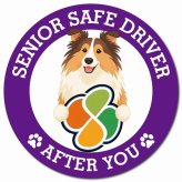 カーサイン 高齢者マーク SENIOR SAFE DRIVER ラフコリー マグネット 強力 直径13cm 肉球 日本製 車 ステッカー