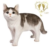 大きなサイズで【歩くサバトラ白猫(大）】CAT　本物そっくり  WooBia