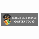 カーサイン 高齢者マーク SENIOR SAFE DRIVER ヨープー ステッカー シール 長方形 15x5cm 肉球 日本製 車