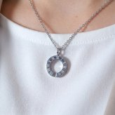 【レーザー刻印対応】【20文字まで刻印◎】ペアネックレス 名入れ ステンレス アクセサリー ダイヤモンド 馬蹄 ホースシュー アトラス ローマ数字 ペンダント メンズ レディース