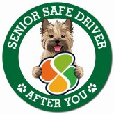 カーサイン 高齢者マーク SENIOR SAFE DRIVER ケアーンテリア マグネット 強力 直径13cm 肉球 日本製 車 ステッカー
