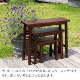 サイドテーブル 焼杉スツール風スタンド 中サイズ YT-6052Y 幅60 コンソールテーブル サイドテーブル テーブル スタンド プランター 花台 台 木製 ウッド おしゃれ 玄関 室内 リビング イ 伝統美が叶える凛とした佇まい  木目 机