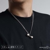 シルバー925 ダンベルネックレス ユニーク ペンダントネックレス メンズネックレス シルバー ダブル喜平チェーン 6面カット メタリック 重厚感 個性的 精巧 リアル 筋トレ スポーツ 男性 金属アレルギー対応